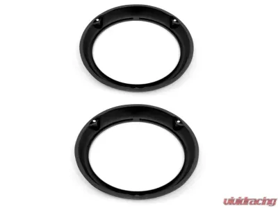 ACP Black Headlight Bezel Trim Ring Pair Ford Bronco 1966-1977 - FB-BH039A
