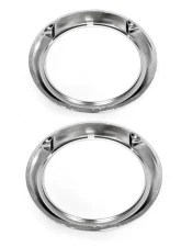ACP Chrome Headlight Bezel Ring Pair for Ford Bronco 1966-1977, Metal Finish                                     - FB-BH039 - Image 3