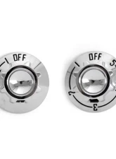 ACP Air Conditioner Fan and Temperature Knob Set for Ford Falcon 1964-1965, Mustang 1965-1966, Chrome                                     - FM-ACB03 - Image 4