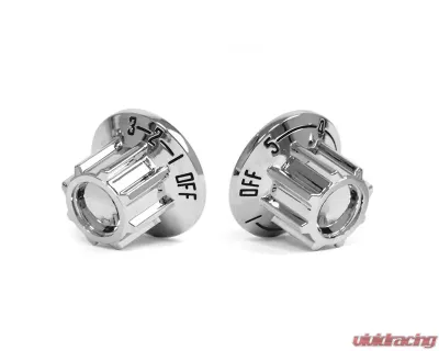 ACP Air Conditioner Fan and Temperature Knob Set for Ford Falcon 1964-1965, Mustang 1965-1966, Chrome - FM-ACB03