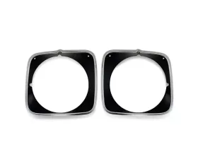 ACP Black Headlight Trim Ford Mustang 1973