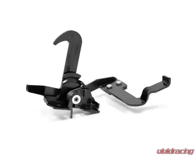 ACP Auxiliary Safety Upper Hood Latch for Ford Mustang 1987-1993, Black Steel Finish - FM-BH022G
