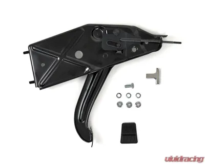 ACP Parking Brake Foot Pedal Assembly for Ford Bronco 1966-1977, Steel, Black Finish - FB-EB001