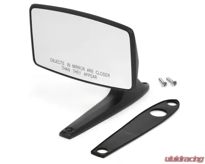 ACP Black Finish Passenger Side Outside Mirror w/ Convex Glass Ford | Mercury 1967-1973 - FM-BM004KV
