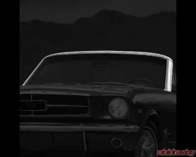 ACP Windshield Molding Top and Pillar Set Polished Stainless Steel Ford Mustang Convertible 1965-1968 - FM-BC021K
