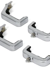 ACP Satin Chrome Radiator Bracket Set for 1966-1977 Ford Bronco V8, 3.25" Thick Tanks                                     - FB-ER301A - Image 2