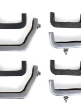 ACP Satin Chrome Radiator Bracket Set for 1966-1977 Ford Bronco V8, 3.25" Thick Tanks                                     - FB-ER301A - Image 3