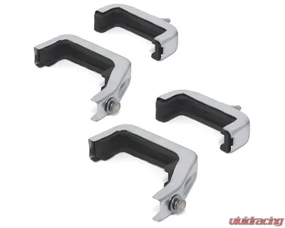 ACP Satin Chrome Radiator Bracket Set for 1966-1977 Ford Bronco V8, 3.25" Thick Tanks - FB-ER301A