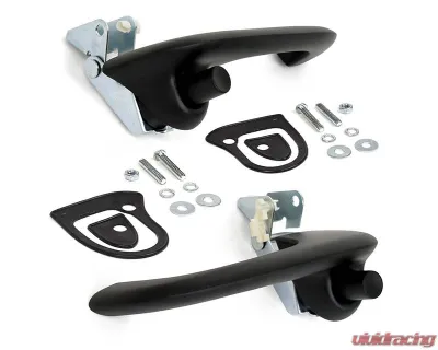 ACP Black Metal Outside Door Handle Assembly Pair for Ford Maverick 1970-1977, Mustang 1967-1968 - FM-BD022B