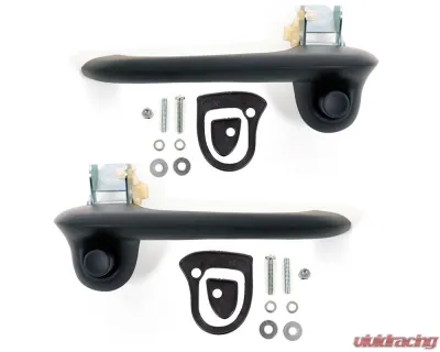ACP Black Metal Outside Door Handle Assembly Pair for Ford Maverick 1970-1977, Mustang 1967-1968 - FM-BD022B