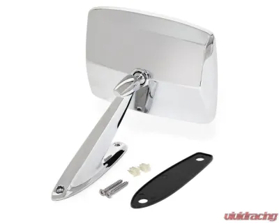 ACP Chrome Outside Mirror with Convex Glass - Passenger Side Ford Bronco | F-100 | F-150 | F-250 | F-350 1980-1989 - FB-BM006A