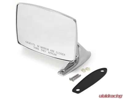 ACP Chrome Outside Mirror with Convex Glass - Passenger Side Ford Bronco | F-100 | F-150 | F-250 | F-350 1980-1989 - FB-BM006A