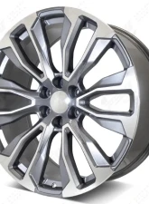 FSW Denali F205 Wheel?22x9 6x139.7 28mm Machined Face | Gunmetal Outline                                     - F205229077+28 - Image 2