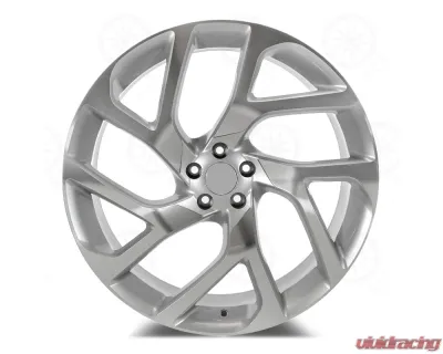 OE 2020 Autobiography Style - RL37 Wheel 22x9.5 5x108 45mm Machined Face/Silver Outline - RL37229533+45