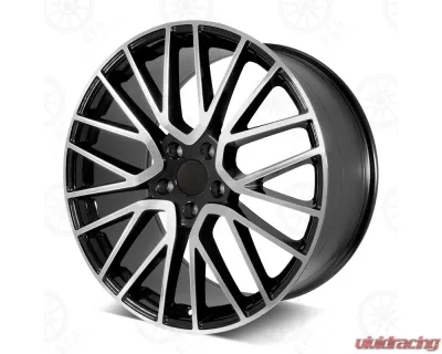 OE Turbo 4S Style - RP26 Wheel 22x11 5x130 61mm Machined Face/Black Outline - RP26221130+61