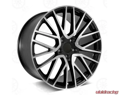 OE Turbo 4S Style - RP26 Wheel 22x11 5x130 61mm Machined Face/Black Outline - RP26221130+61