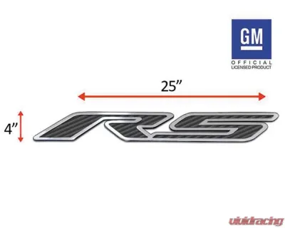 American Car Brushed Stainless Steel Orange Carbon Fiber Hood Emblem Chevrolet Camaro RS 2010-2020 - ACC-103019-ORG