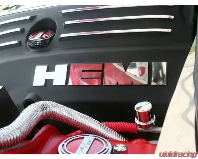 American Car Craft HEMI Letters Set ONLY for Engine Shroud Trim Kit Polished  8pc Dodge Challenger 5.7L V8 2008-2023 - ACC-153009-B