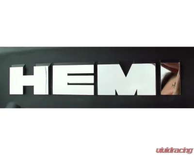 American Car Craft 2Pc Brushed Stainless Steel HEMI Shroud Letters Set Dodge Charger | Magnum | Chrysler 300 2005-2010 - ACC-303008-B