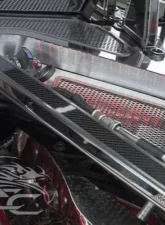 American Car Craft 2Pc Polished Rear Crossmember Covers w/Carbon Fiber Top Plate Chevrolet Corvette Coupe C8 2020-2024                                     - ACC-883027 - Image 2