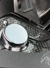 American Car Craft 2Pc Polished/Brushed Perforated Shock Tower Cover Chevrolet Corvette Coupe C8 2020-2024                                     - ACC-883030 - Image 3