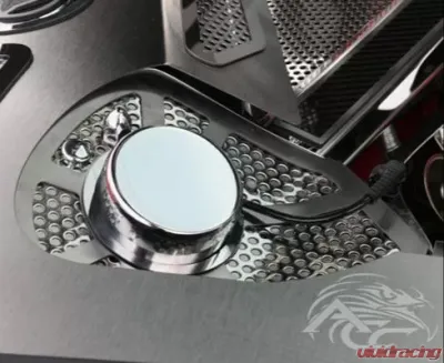 American Car Craft 2Pc Polished/Brushed Perforated Shock Tower Cover Chevrolet Corvette Coupe C8 2020-2024 - ACC-883030