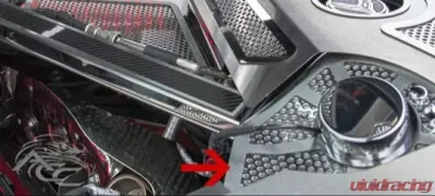American Car Craft 2Pc Polished/Brushed Perforated Shock Tower Cover Chevrolet Corvette Coupe C8 2020-2024 - ACC-883030