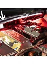 American Car Craft 2Pc Blue LED Stainless Steel Brushed Fender Caps Dodge Charger 2015-2021                                     - ACC-153122-BLUL - Image 3