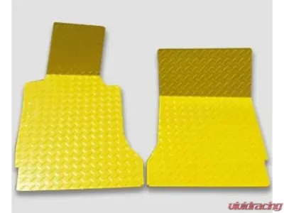 American Car Craft 2Pc Yellow Diamond Plate Aluminum Floor Mats Chevrolet Corvette C5 | Z06 1999-2004 - ACC-031005