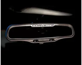 American Car Craft Brushed Finish Rear View Mirror Trim Chevrolet Corvette C5 | Z06 1997-2004