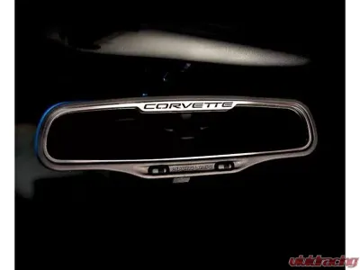 American Car Craft Brushed Finish Rear View Mirror Trim Chevrolet Corvette C5 | Z06 1997-2004 - ACC-031007