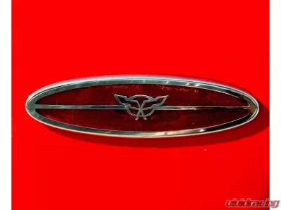 American Car Craft 2Pc Brushed Stainless Side Marker Trim Rear w/Crossed Flags Chevrolet Corvette C5 | Z06 1997-2004 - ACC-032033