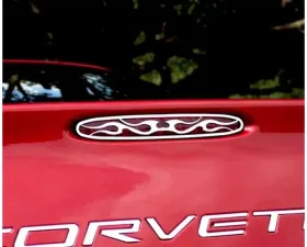 American Car Craft 1Pc Polished Stainless 5th Brake Light Grille Flame Style Chevrolet Corvette C5 | Z06 1997-2004