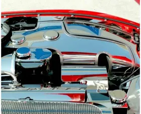American Car Craft Inner Fender Covers with Chrome Cap Covers Chevrolet Corvette C5 1997-2004