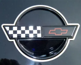 American Car Craft 2Pc Polished Finish Emblem Trim Chevrolet C4 Corvette 1984-1990
