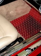 American Car Craft 2Pc Red Diamond Plate Aluminum Floor Mats Chevrolet Corvette C5 | Z06 1999-2004                                     - ACC-031002-00 - Image 3