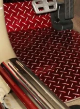 American Car Craft 2Pc Red Diamond Plate Aluminum Floor Mats Chevrolet Corvette C5 | Z06 1999-2004                                     - ACC-031002-00 - Image 2