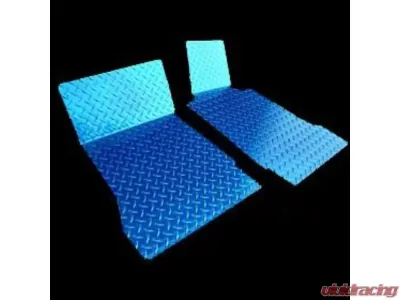 American Car Craft 2Pc Blue Diamond Plate Aluminum Floor Mats Chevrolet Corvette C5 | Z06 1999-2004 - ACC-031003
