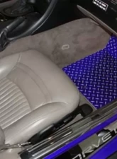 American Car Craft 2Pc Blue Diamond Plate Aluminum Floor Mats Chevrolet Corvette C5 | Z06 1999-2004                                     - ACC-031003 - Image 2