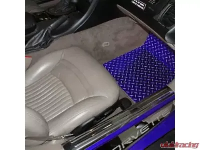 American Car Craft 2Pc Blue Diamond Plate Aluminum Floor Mats Chevrolet Corvette C5 | Z06 1999-2004 - ACC-031003