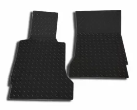 American Car Craft 2Pc Black Diamond Plate Aluminum Floor Mats Chevrolet Corvette C5 | Z06 1999-2004