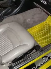American Car Craft 2Pc Yellow Diamond Plate Aluminum Floor Mats Chevrolet Corvette C5 | Z06 1999-2004                                     - ACC-031005 - Image 2