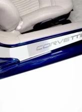 American Car Craft 2Pc Brushed Stainless Outer Door Sills Etched Logo Lettering Chevrolet Corvette C5 | Z06 1997-2004                                     - ACC-031012 - Image 2