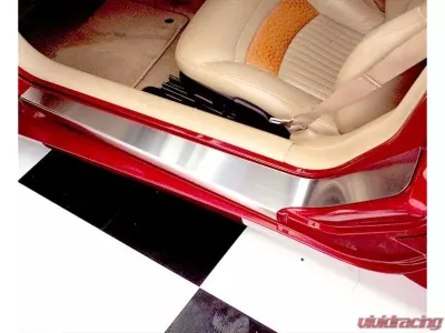 American Car Craft 2Pc Brushed Stainless Steel Outer Door Sills No Rib Style Chevrolet Corvette C5 | Z06 1997-2004 - ACC-031018