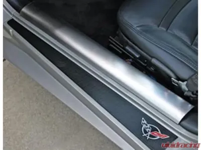 American Car Craft 2Pc Brushed Stainless Steel Inner Door Sills Chevrolet Corvette C5 | Z06 1997-2004 - ACC-031015
