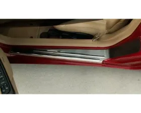 American Car Craft 2Pc Brushed Stainless Steel Outer Door Sills w/Chrome Ribs Chevrolet Corvette C5 | Z06 1997-2004