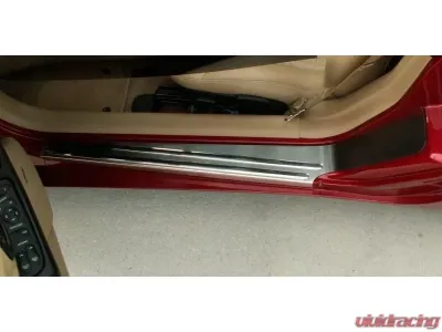 American Car Craft 2Pc Brushed Stainless Steel Outer Door Sills w/Chrome Ribs Chevrolet Corvette C5 | Z06 1997-2004 - ACC-031016