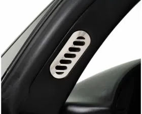 American Car Craft 2Pc Brushed Stainless Steel Pillar Vent Covers Chevrolet Corvette C5 | Z06 1997-2004