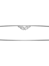 American Car Craft Brushed Stainless Rear View Mirror Trim w/Crossed Flags Chevrolet Corvette C5 | Z06 1997-2004                                     - ACC-031043 - Image 2