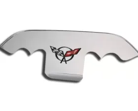 American Car Craft Polished Finish Exhaust Filler Panel Stock Exhaust Flag Emblem Chevrolet Corvette C5 | Z06 1997-2004
